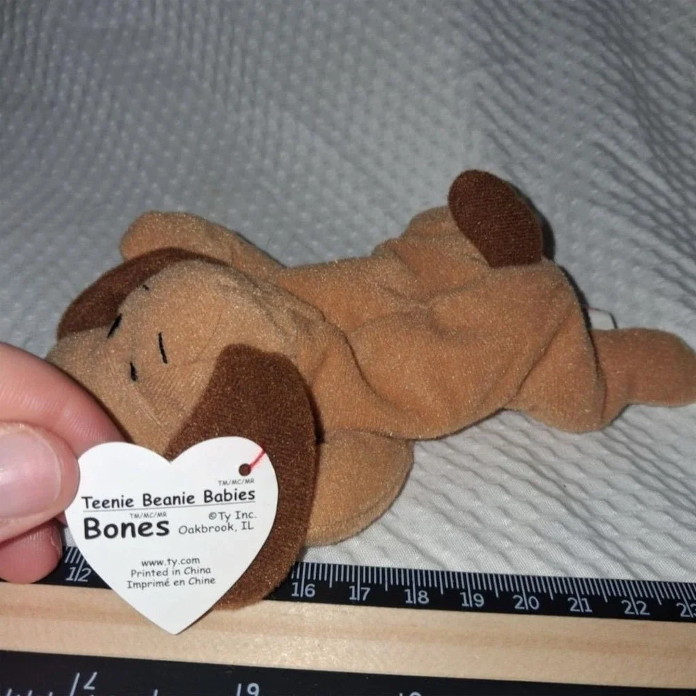 Vintage Ty teenie Beanie‎ Babies Bones the Dog Collectible Plush Toy - Picture 2 of 4